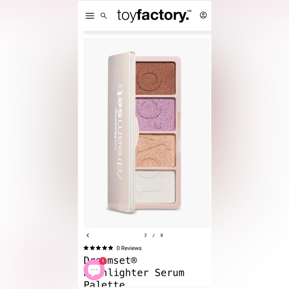 2/$25 TOY FACTORY CO DREAMSET SERUM HIGHLIGHTER PALETTE SWATCHED